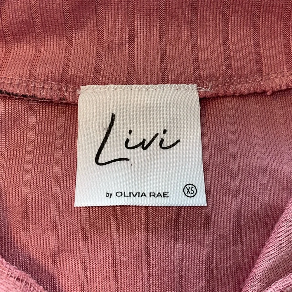 Long sleeve ribbed collared top - Picture 3 of 4